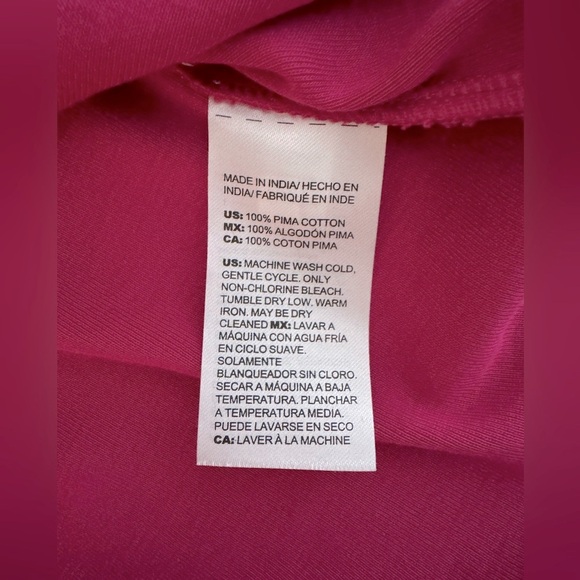 Chicos Elbow Sleeve Tee fuschia pink, Size 1 (8/10) - Picture 5 of 6